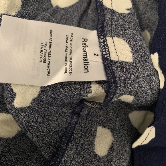 NWOT Reformation sigmund in splatter size 2 - Picture 13 of 16